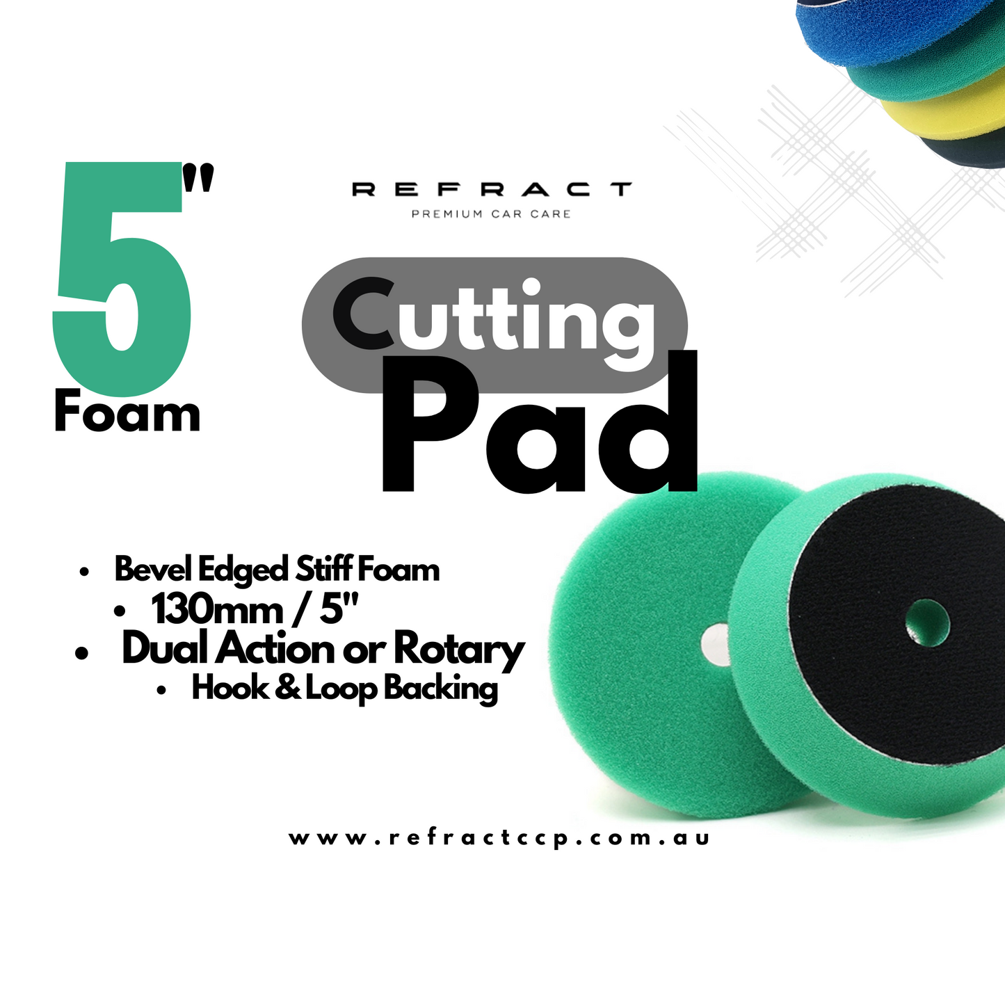 Green Foam Cutting Pads - Standard Cut