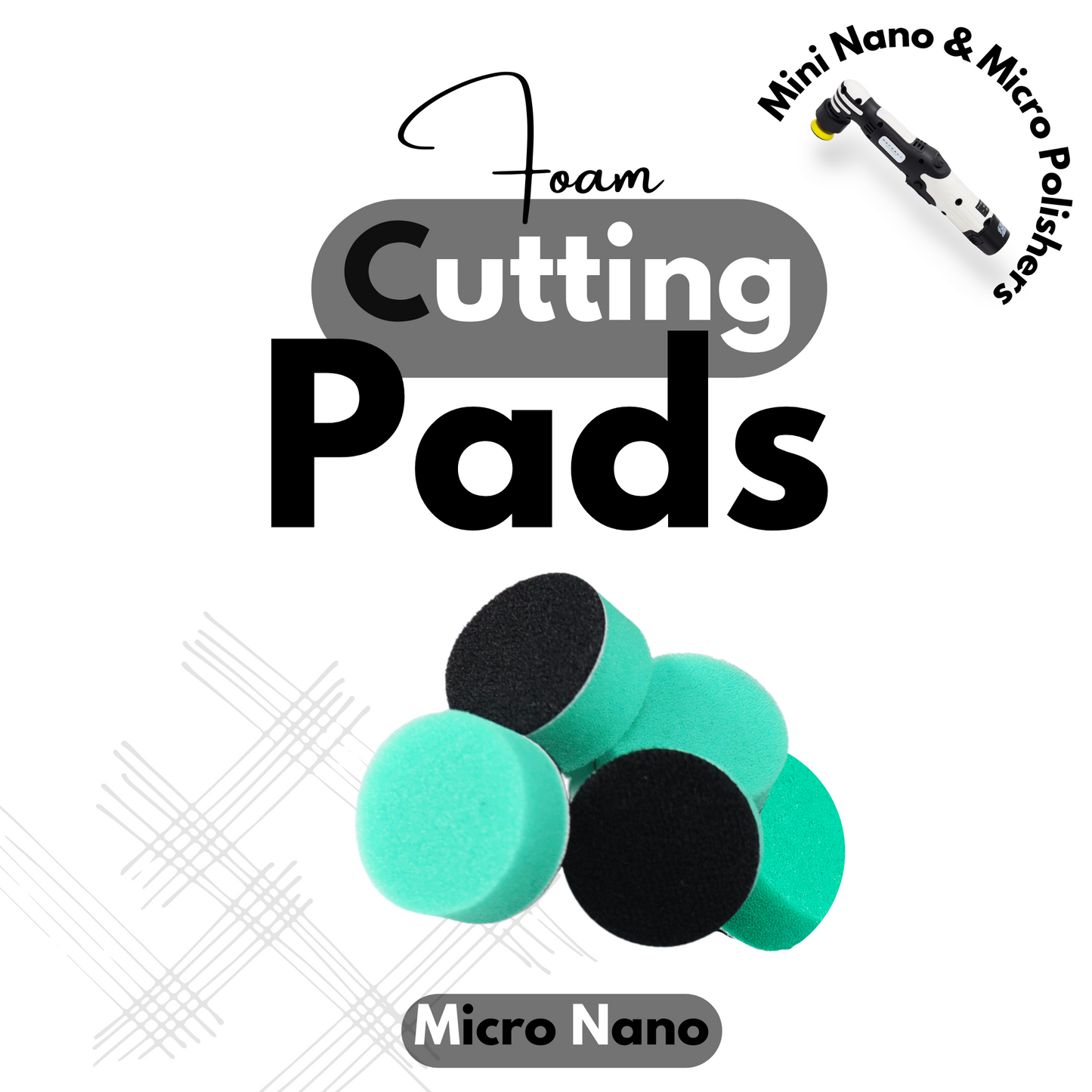 Green Foam Cutting Pads - Standard Cut