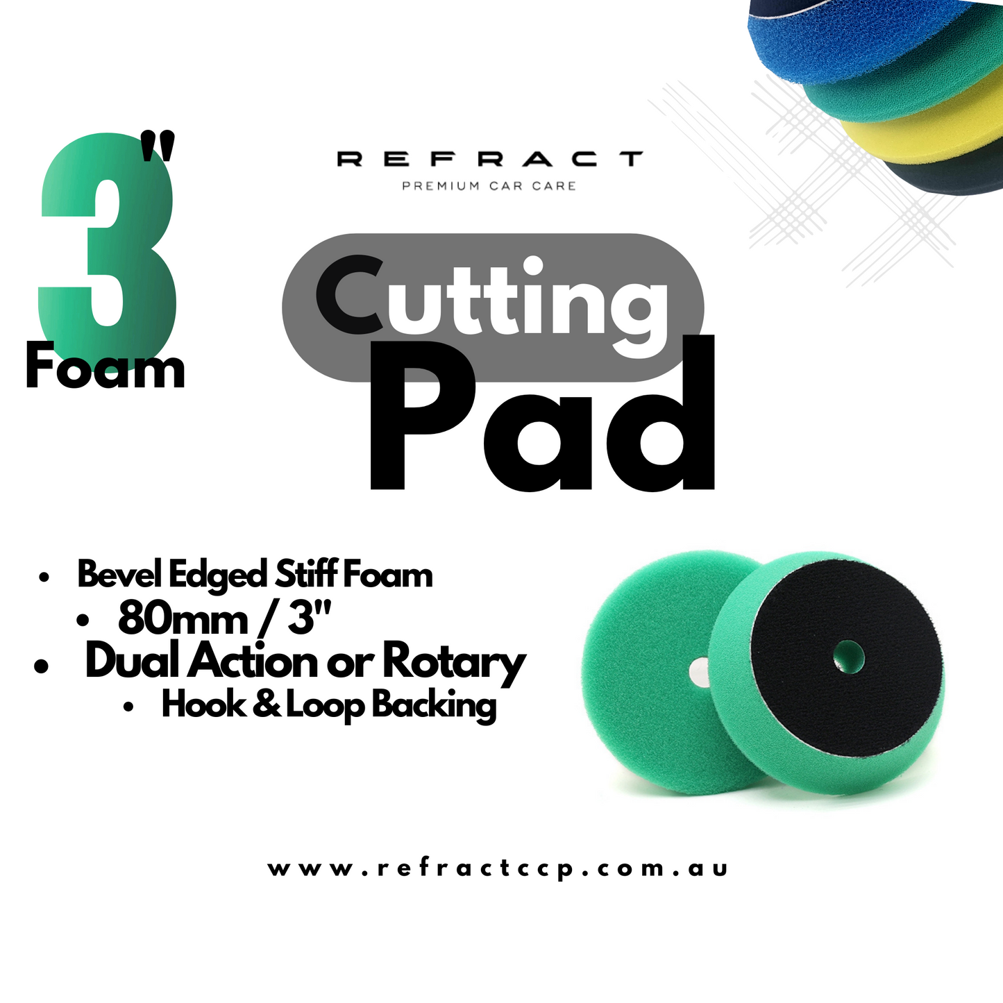 Green Foam Cutting Pads - Standard Cut