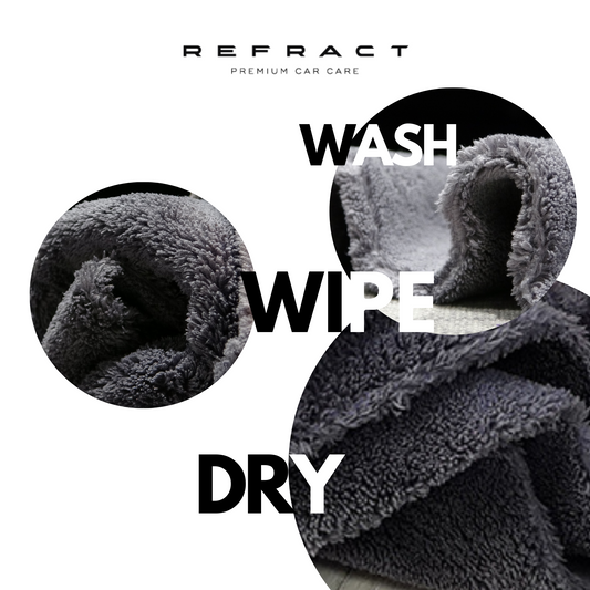 REFRACT Pro Wash Plush Korean Microfiber Towel | 500gsm | 60x40cm